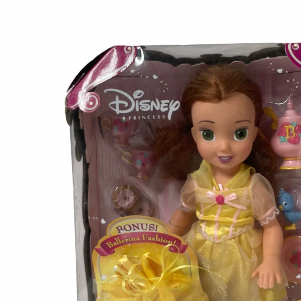 Rare Disney Belle Beauty & The Beast Doll Tea Party Before Once Upon A Time Y2K